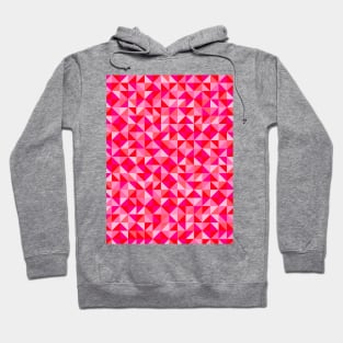 Pink and Red Geometric Pattern Hoodie